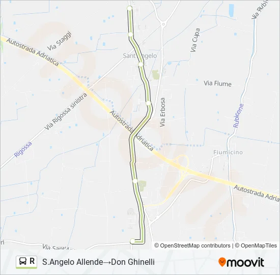 R Bus Line Map