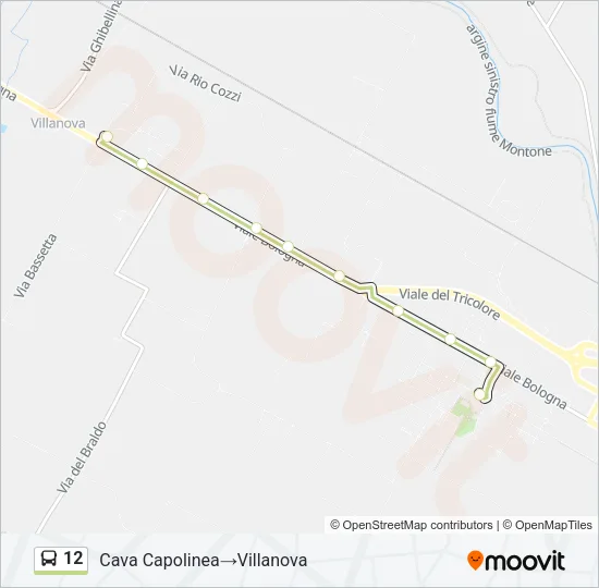 12 Bus Line Map