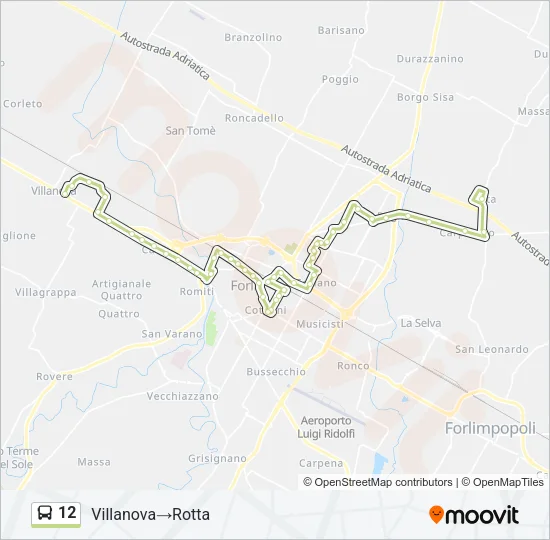 12 Bus Line Map