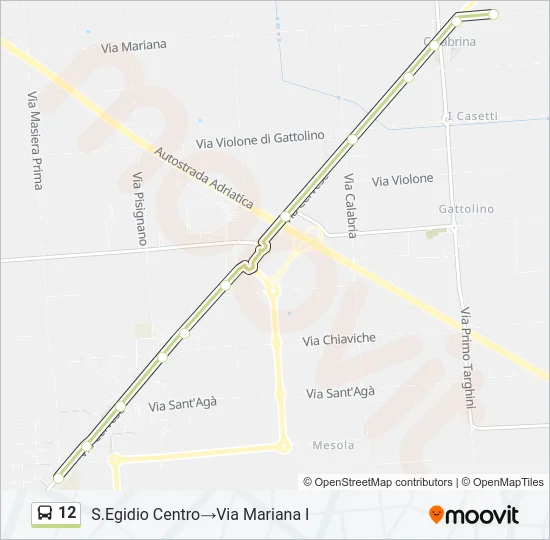 12 Bus Line Map