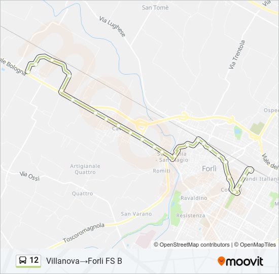 12 bus Line Map