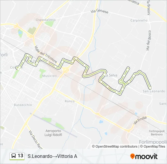 13 Bus Line Map