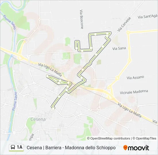 1A Bus Line Map