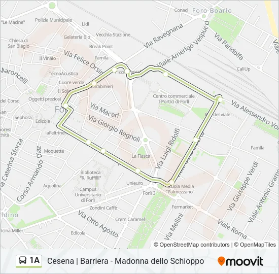1A Bus Line Map