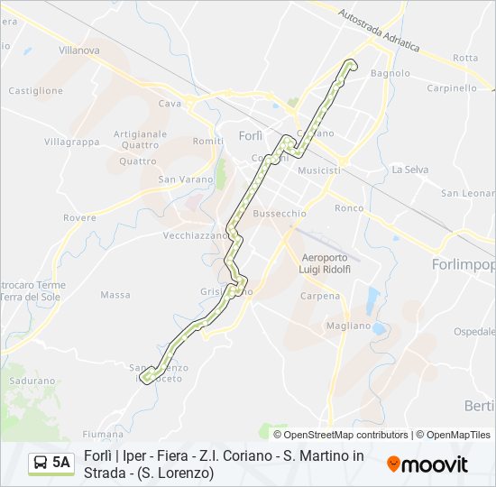 5A bus Line Map