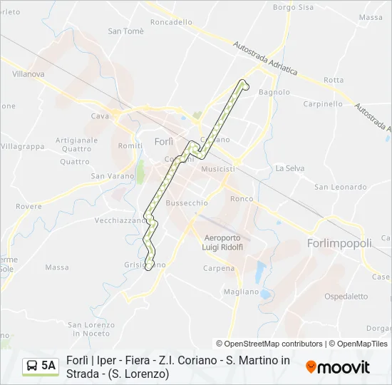 5A Bus Line Map