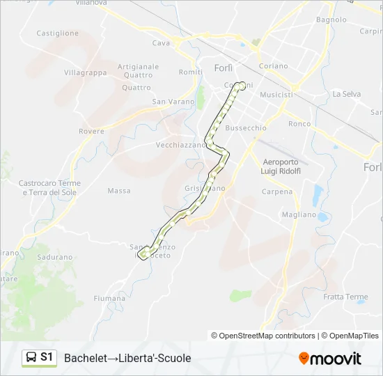 S1 Bus Line Map