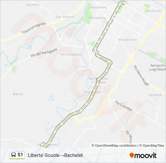 S1 Bus Line Map