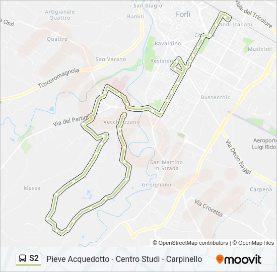 S2 Bus Line Map
