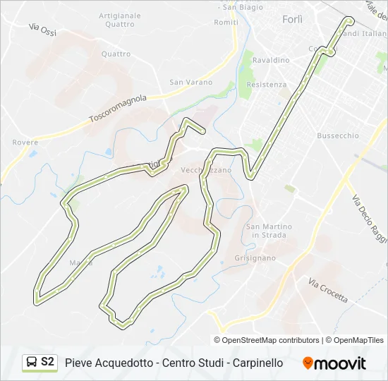 S2 Bus Line Map