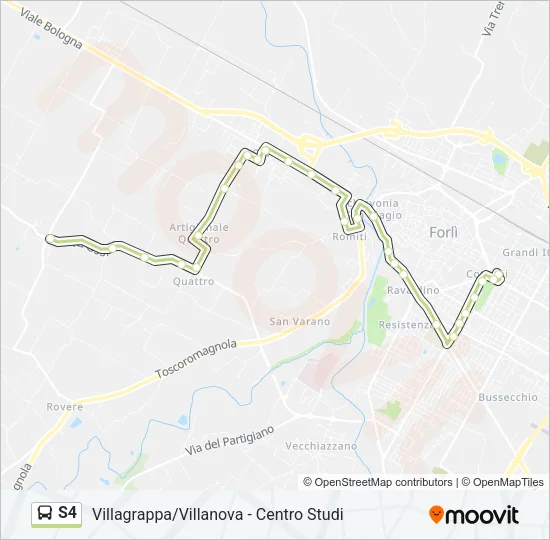 S4 Bus Line Map