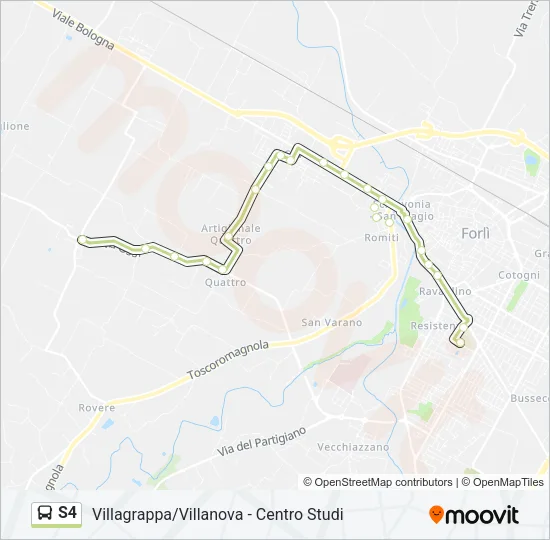 S4 Bus Line Map