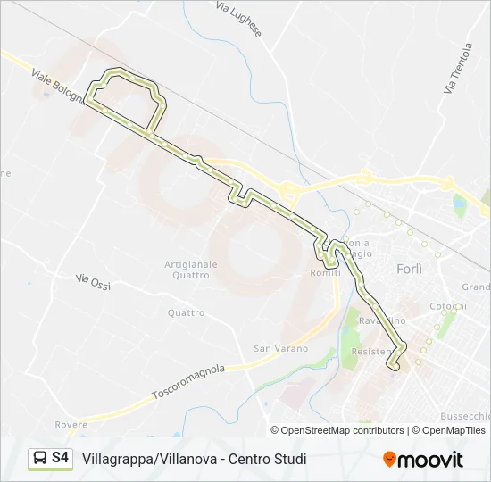 S4 Bus Line Map