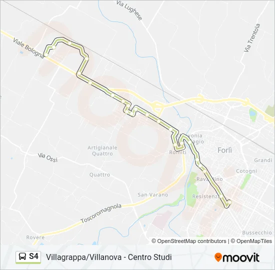 S4 Bus Line Map