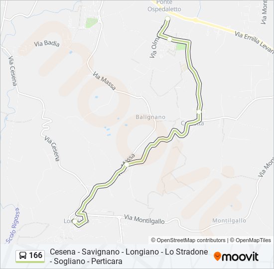 166 Route Schedules Stops Maps Ponte Ospedaletto Olmadella 
