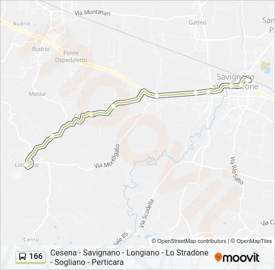 166 Bus Line Map