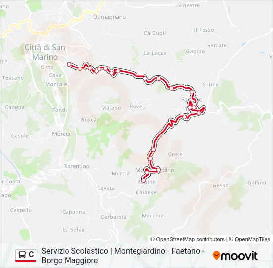 C Bus Line Map