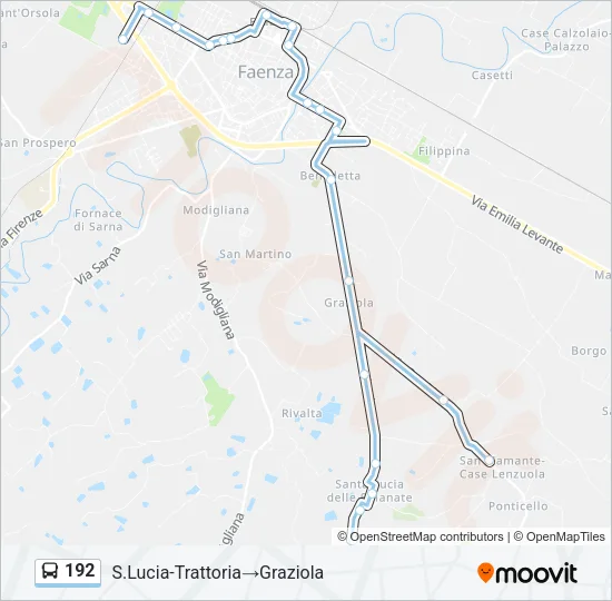 192 Bus Line Map