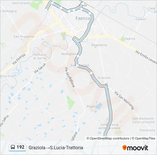 192 Bus Line Map