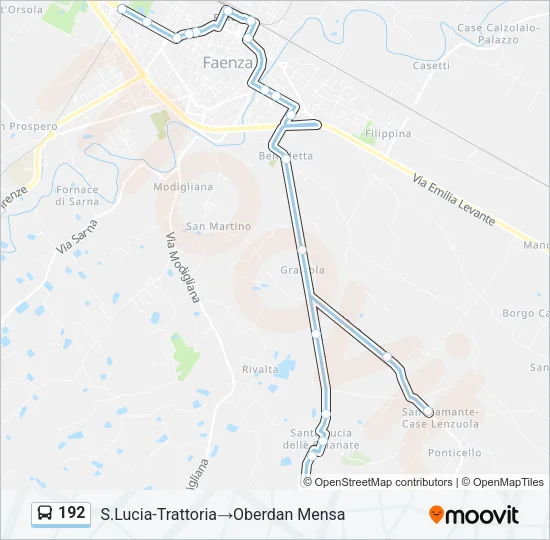 192 Bus Line Map