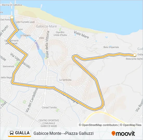 GIALLA Bus Line Map