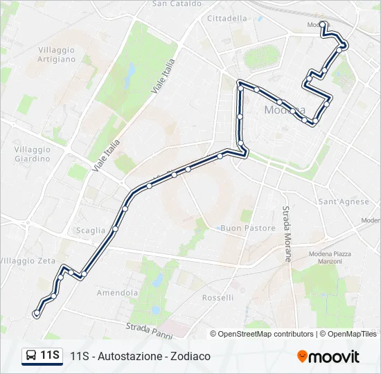 11S Bus Line Map