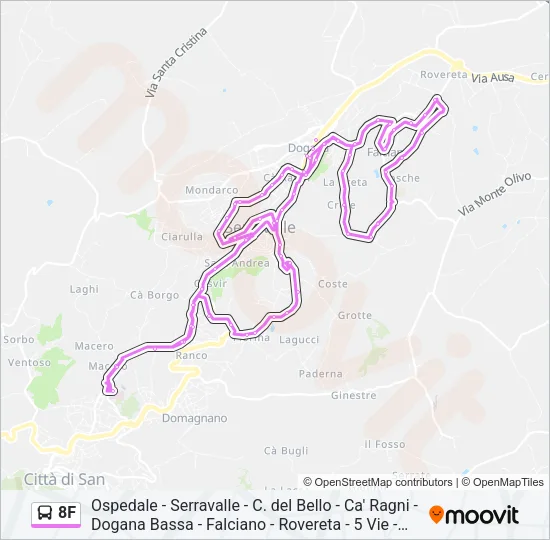 8F Bus Line Map