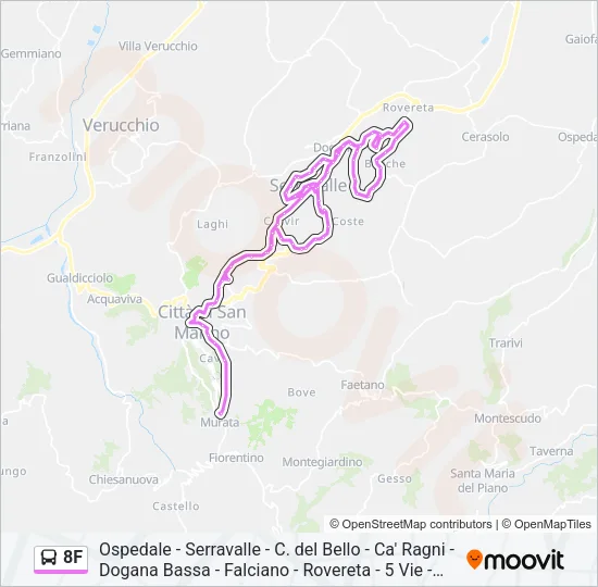 8F Bus Line Map