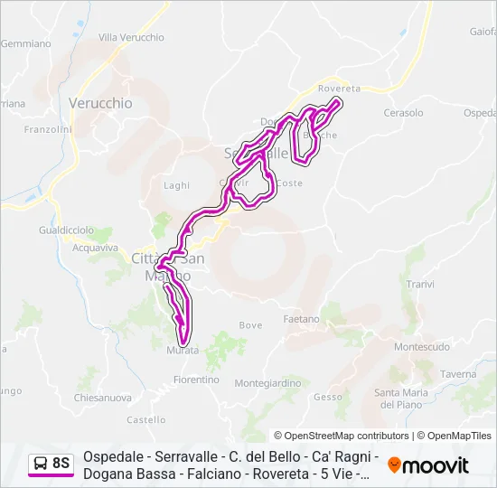 8S Bus Line Map