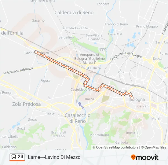 23 Bus Line Map