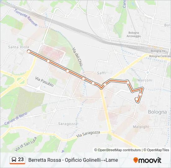23 Bus Line Map