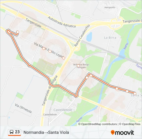 23 Bus Line Map