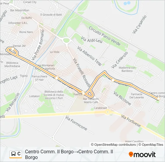 C Bus Line Map