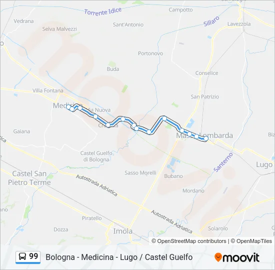 99 Bus Line Map