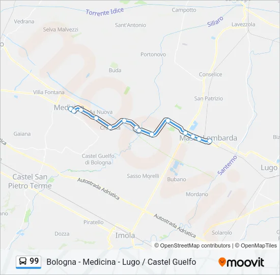 99 Bus Line Map
