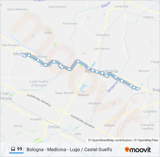 99 Bus Line Map
