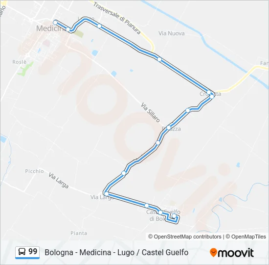 99 Bus Line Map