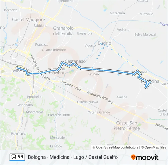 99 Bus Line Map