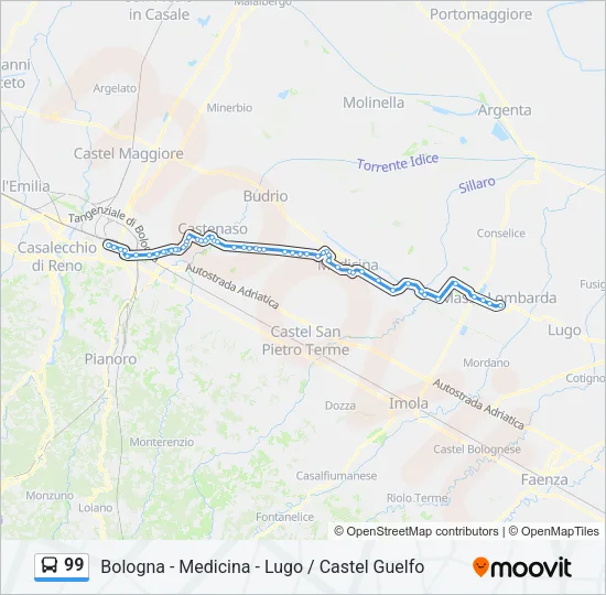99 Bus Line Map