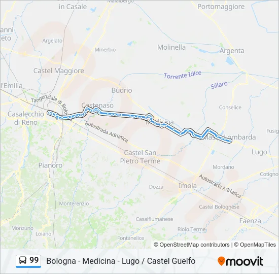 99 Bus Line Map