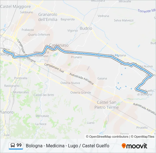 99 Bus Line Map