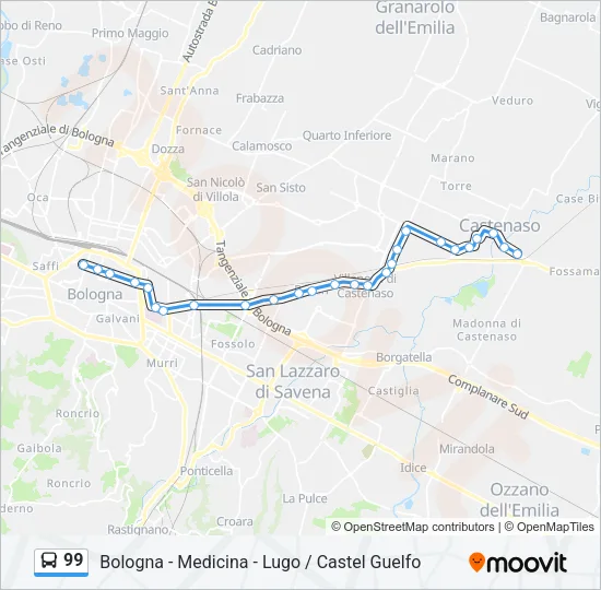 99 Bus Line Map