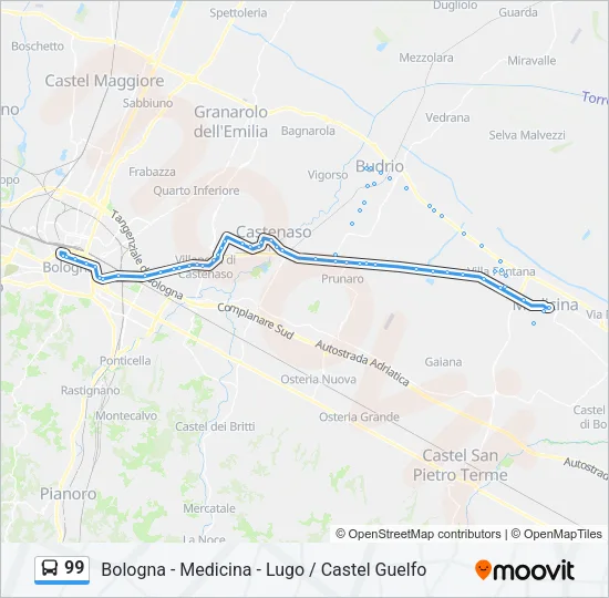 99 Bus Line Map