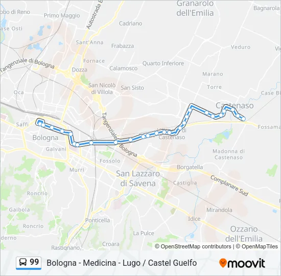 99 Bus Line Map