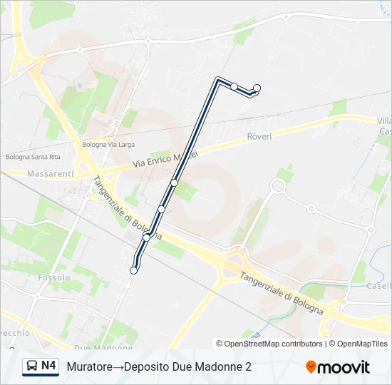 N4 Bus Line Map