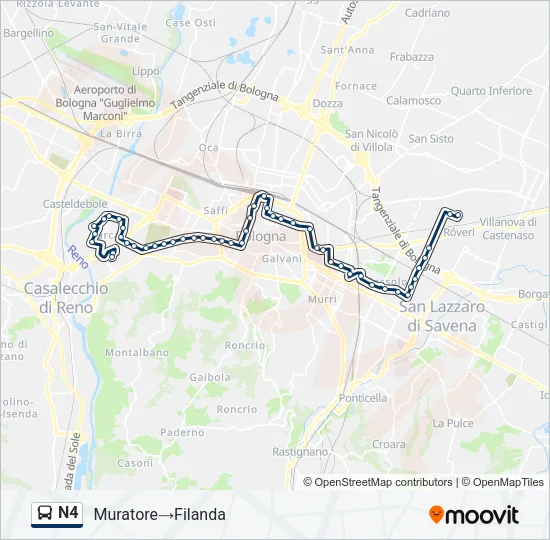 N4 Bus Line Map