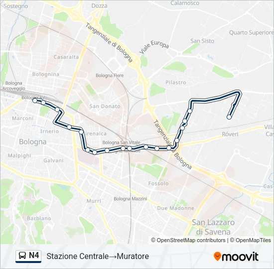 N4 Bus Line Map