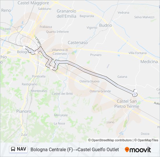 Percorso linea bus NAV