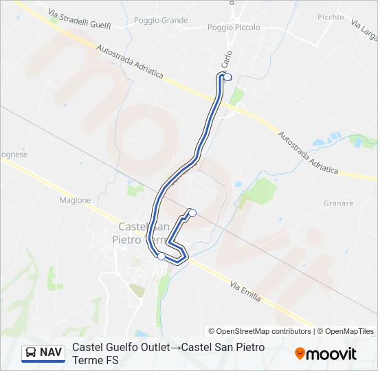 NAV Bus Line Map