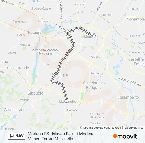 NAV Bus Line Map